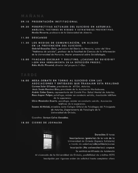 Programa `Realidades que matan: el suicido en jvenes`