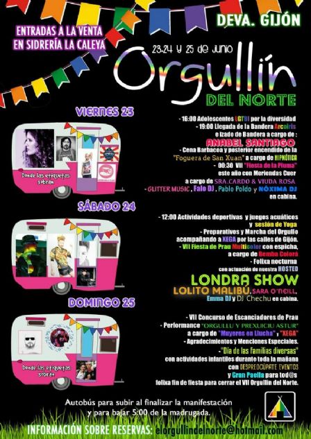 Programa de actividades del 7 Orgulln del Norte