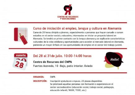 cartel Curso de iniciacin al empleo, lengua y cultura en Alemania