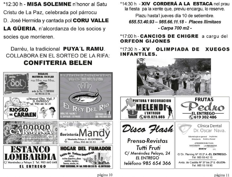 diptico programacion braela 2014 paginas 10 y 11