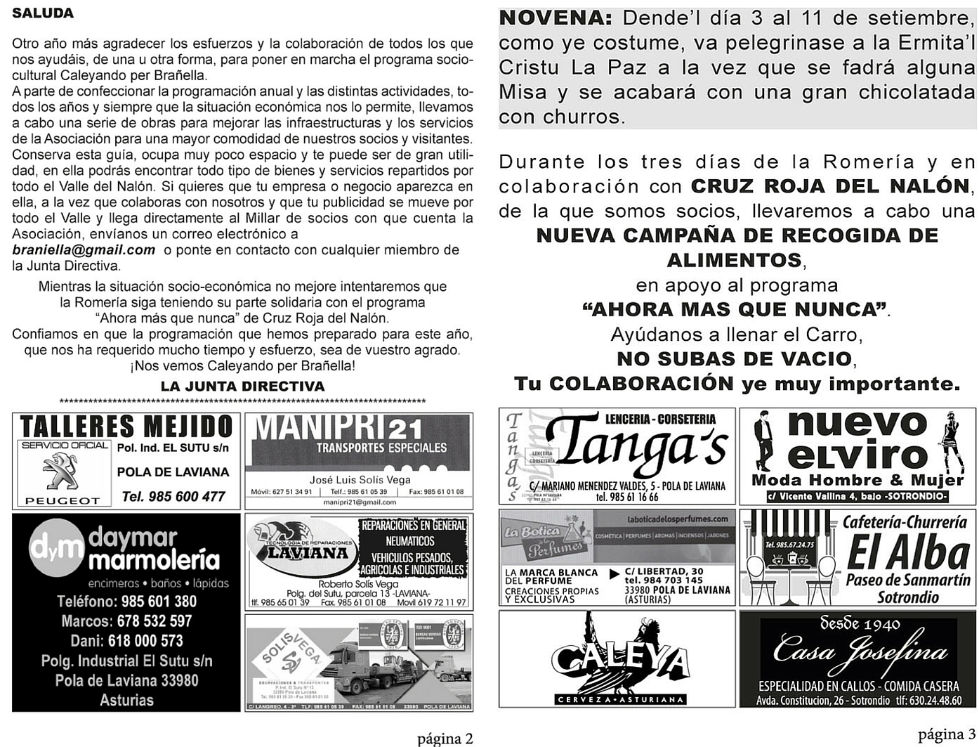 DIPTICO PROGRAMACION BRAELLA 2014_Paginas 2 y 3
