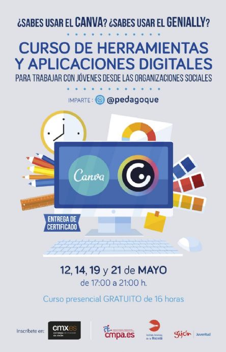 Curso de herramientas y aplicaciones digitales: Canva y Genially
