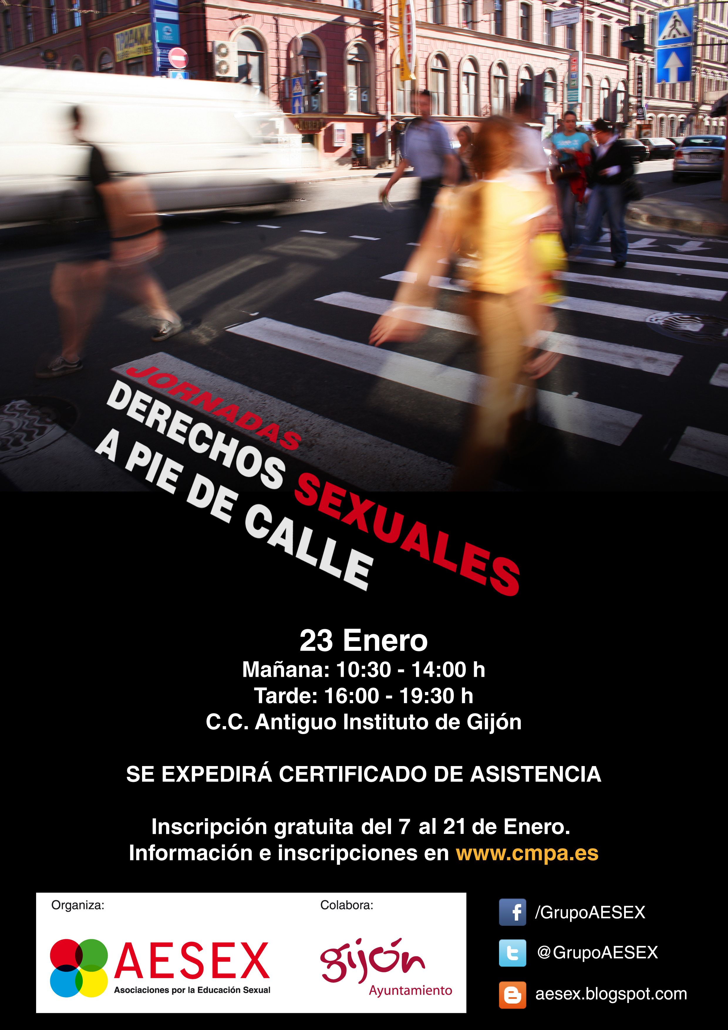 Cartel Jornadas Derechos sexuales a pie de calle
