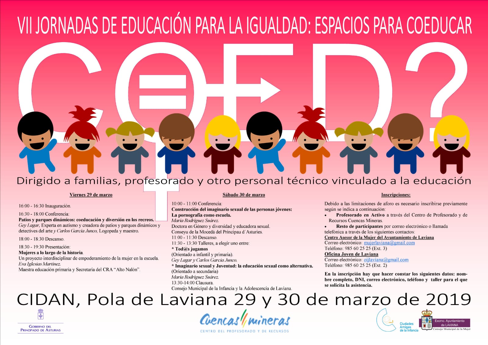 VII Jornadas de Educación para la Igualdad: espacios para coeducar