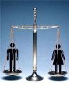foto balanza de la justicia para hombres y mujeres